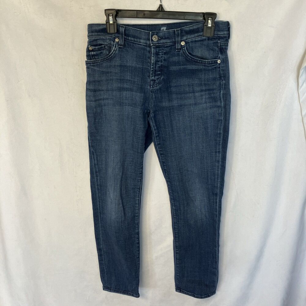 7 For All Mankind Women JOSEFINA Skinny Boyfriend Jeans Midrise Straight Leg 26